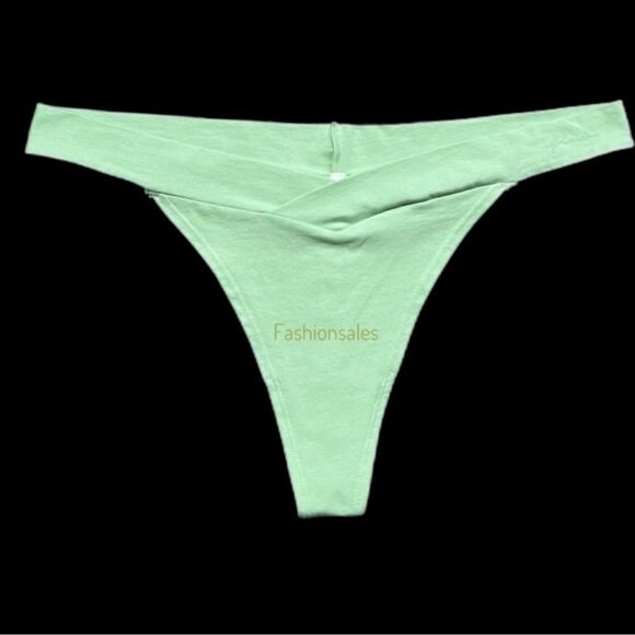 Victorias Secret Pink Set of 4 Soft Cotton Thong Panty Gray Green Yellow XXL - Picture 7 of 8